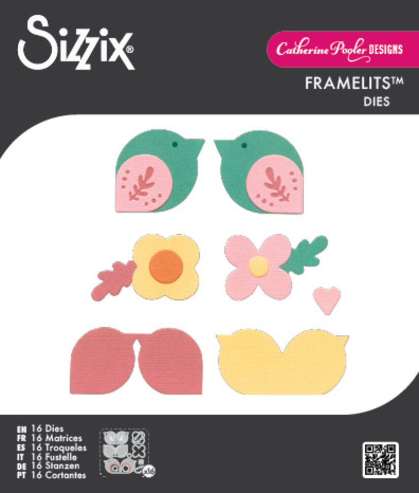 Sizzix Framelits Die Set Birds & Blooms #2 (15pcs) by Catherine Pooler (667110)