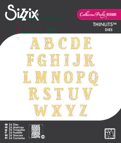 Sizzix Thinlits Die Set Folk Alphabet (26pcs) by Catherine Pooler (667114)