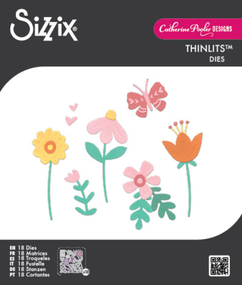 Sizzix Thinlits Die Set Friendly Florals (17pcs) by Catherine Pooler (667115)