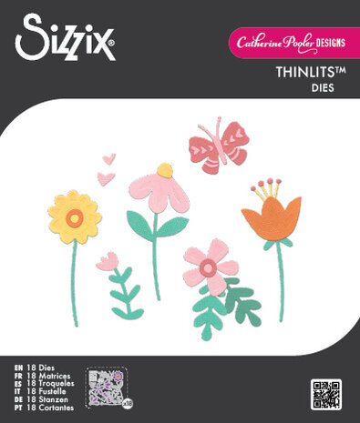 Sizzix Thinlits Die Set Friendly Florals (17pcs) by Catherine Pooler (667115)