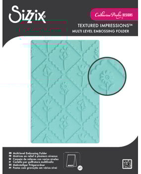 Sizzix Multi-Level Textured Impressions Scallop Framed Florals by Catherine Pooler (667117)