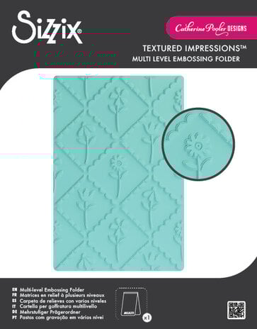 Sizzix Multi-Level Textured Impressions Scallop Framed Florals by Catherine Pooler (667117)
