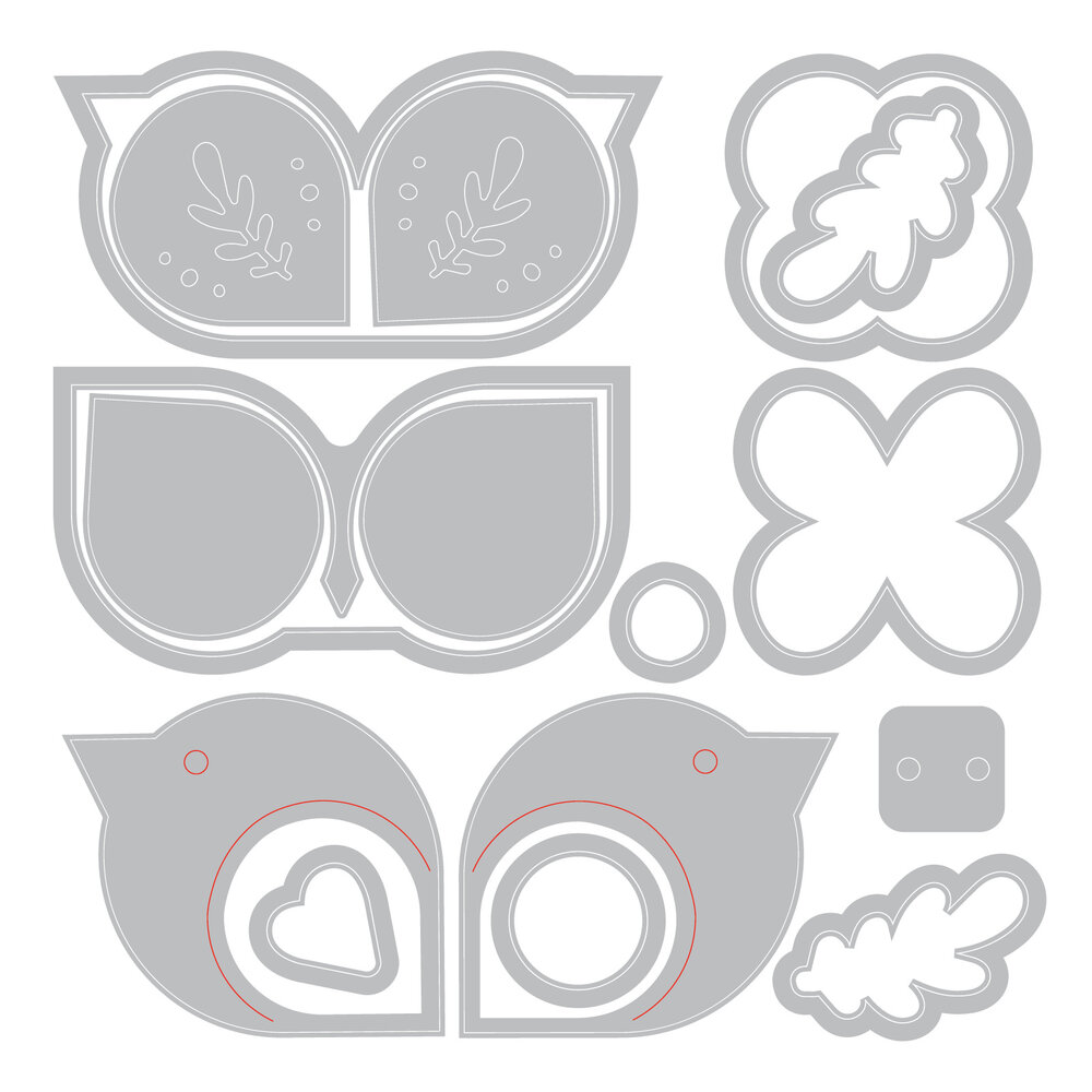 Sizzix Framelits Die Set Birds & Blooms #2 (15pcs) by Catherine Pooler (667110)