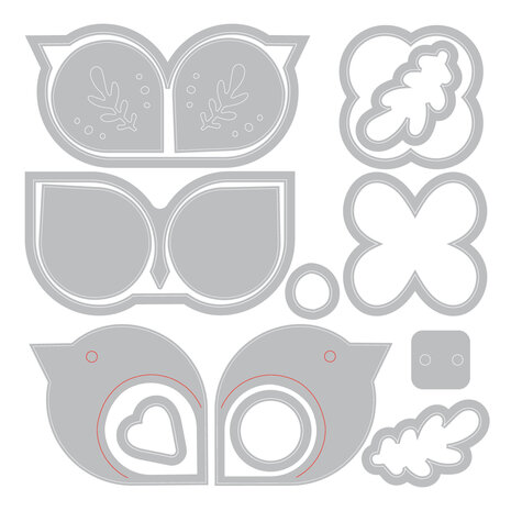 Sizzix Framelits Die Set Birds & Blooms #2 (15pcs) by Catherine Pooler (667110)