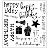 Sizzix Clear Stamps Print & Pattern Birthday Sentiments (13pcs) by Catherine Pooler (667111)