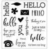 Sizzix Clear Stamps Print & Pattern Hello Sentiments (18pcs) by Catherine Pooler (667112)