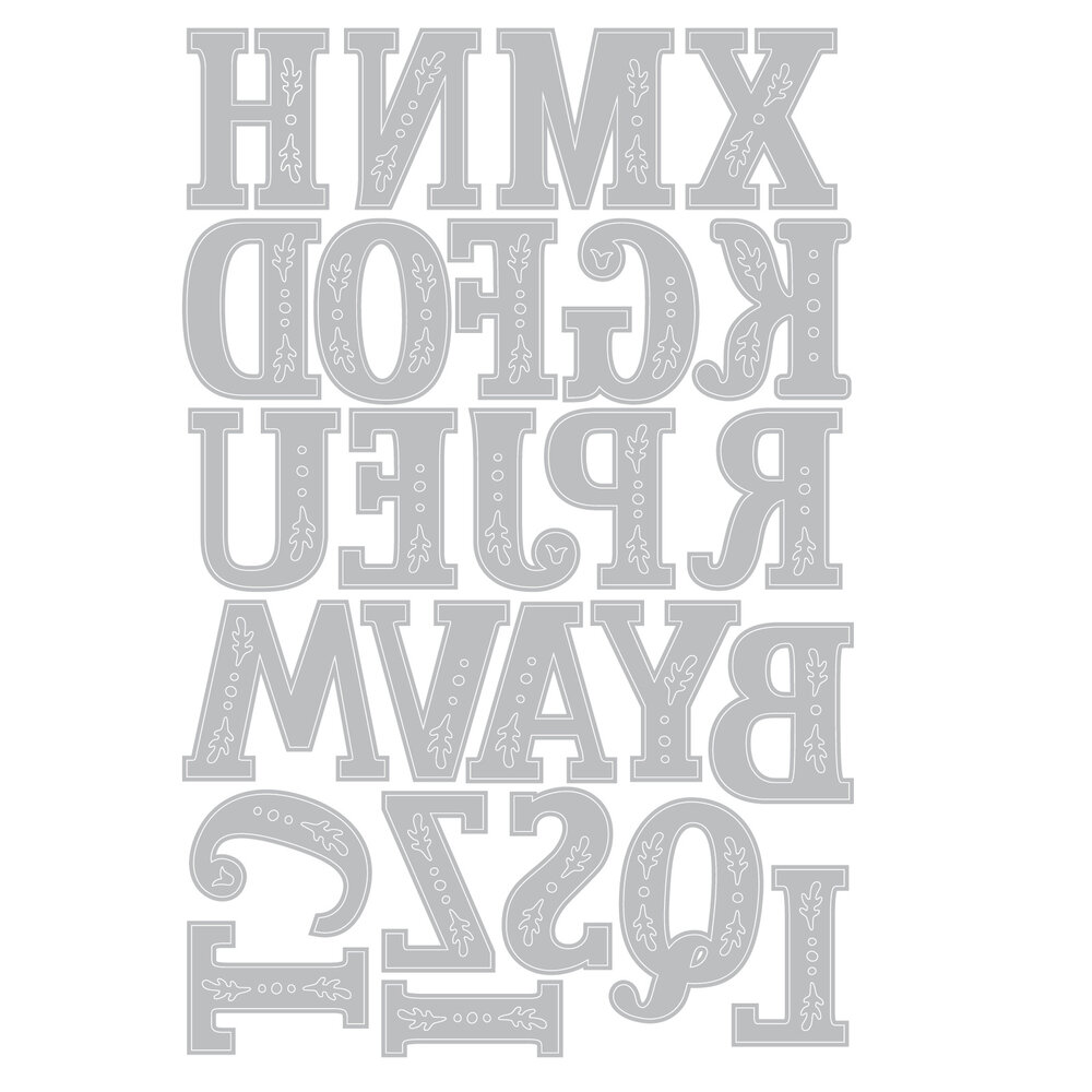 Sizzix Thinlits Die Set Folk Alphabet (26pcs) by Catherine Pooler (667114)