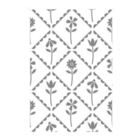 Sizzix Multi-Level Textured Impressions Scallop Framed Florals by Catherine Pooler (667117)