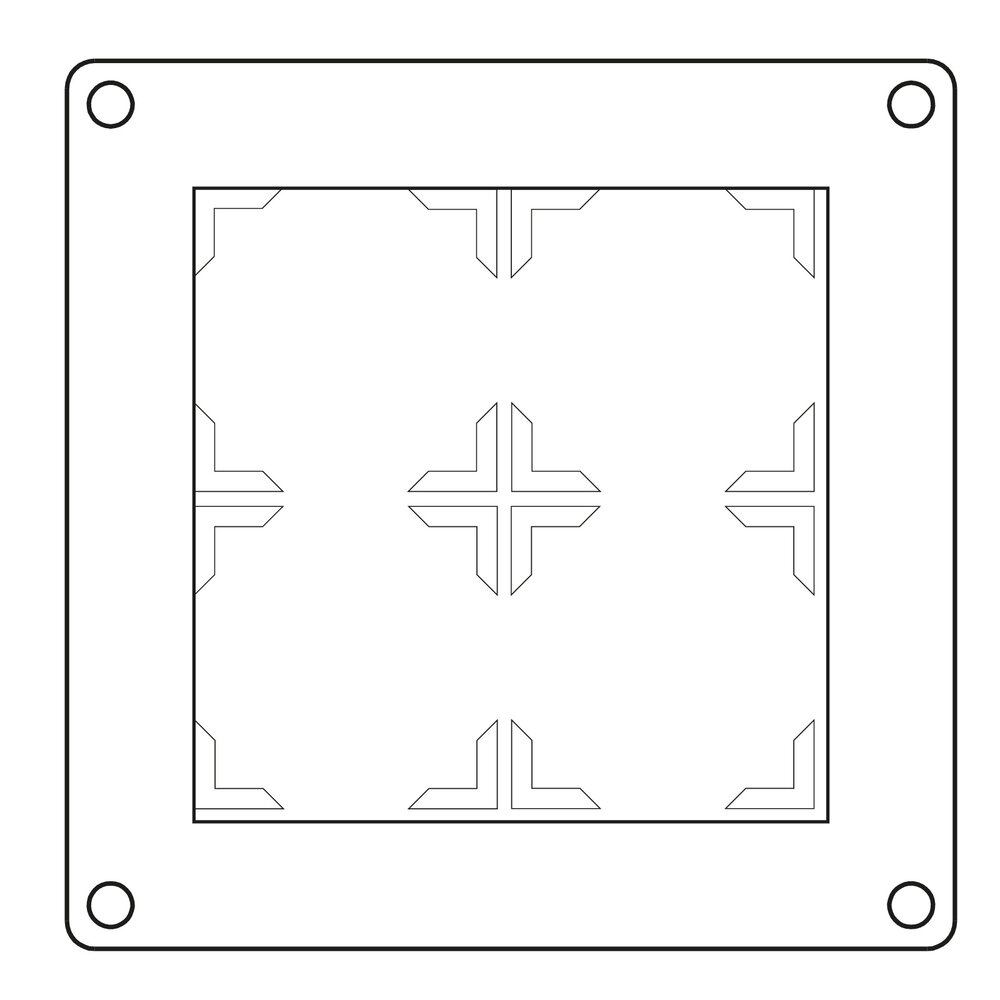 Sizzix Mini Layered Stencils Print & Pattern Patchework Tile (4pcs) by Catherine Pooler (667119)