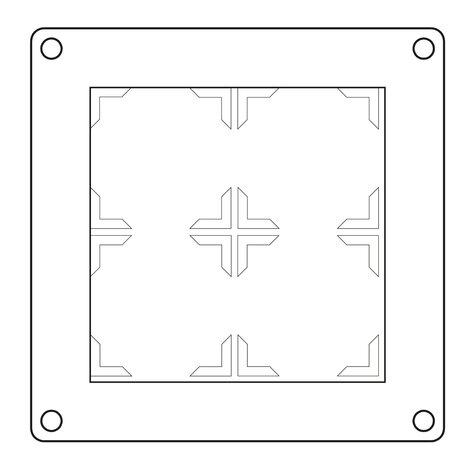 Sizzix Mini Layered Stencils Print & Pattern Patchework Tile (4pcs) by Catherine Pooler (667119)