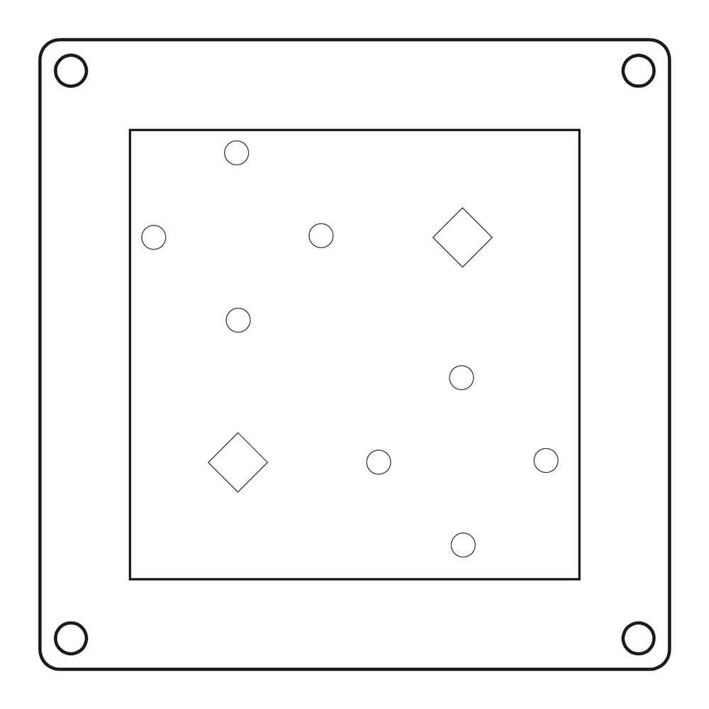 Sizzix Mini Layered Stencils Print & Pattern Patchework Tile (4pcs) by Catherine Pooler (667119)