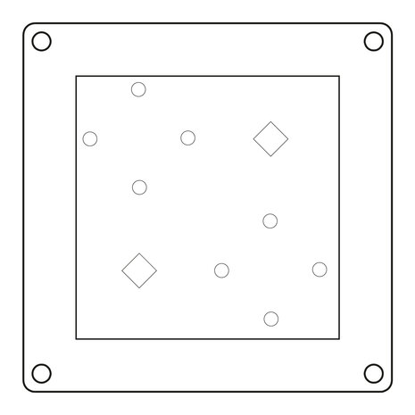 Sizzix Mini Layered Stencils Print & Pattern Patchework Tile (4pcs) by Catherine Pooler (667119)