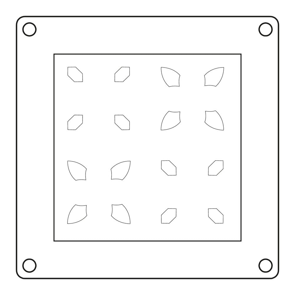 Sizzix Mini Layered Stencils Print & Pattern Patchework Tile (4pcs) by Catherine Pooler (667119)