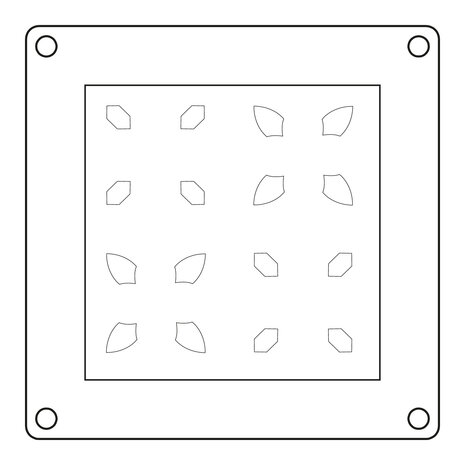 Sizzix Mini Layered Stencils Print & Pattern Patchework Tile (4pcs) by Catherine Pooler (667119)