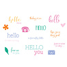 Sizzix Clear Stamps Print & Pattern Hello Sentiments (18pcs) by Catherine Pooler (667112)