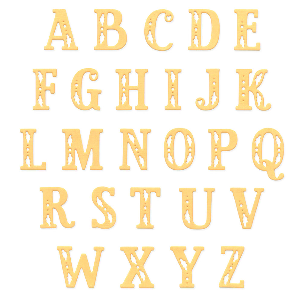 Sizzix Thinlits Die Set Folk Alphabet (26pcs) by Catherine Pooler (667114)