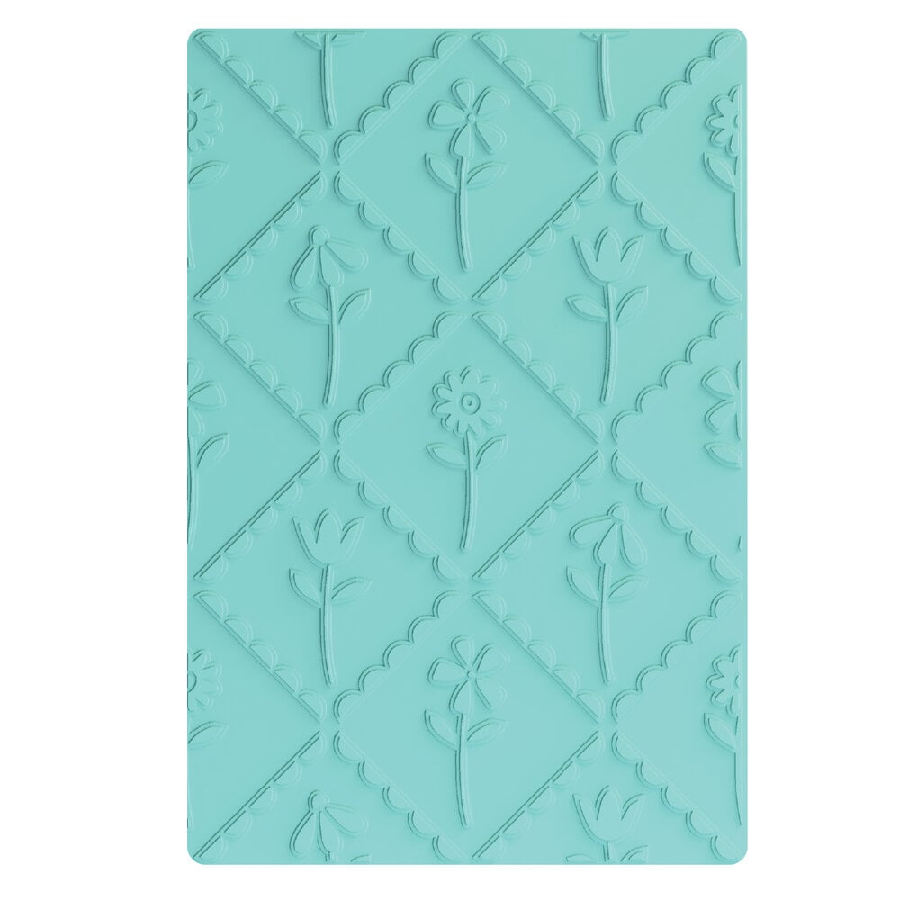 Sizzix Multi-Level Textured Impressions Scallop Framed Florals by Catherine Pooler (667117)