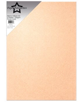 Paper Favourites Heavy Vellum A4 Pastel Gold 220g (5pcs) (PFSS903)