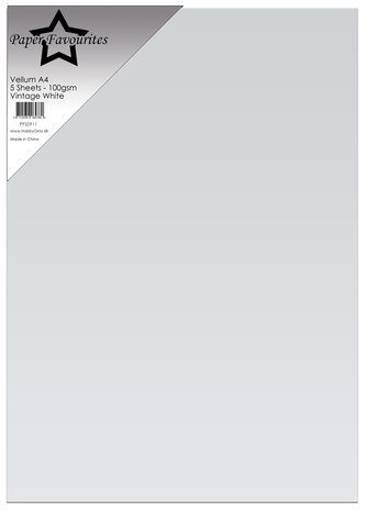 Paper Favourites Vellum A4 Vintage White 100g (5pcs) (PFSS911)