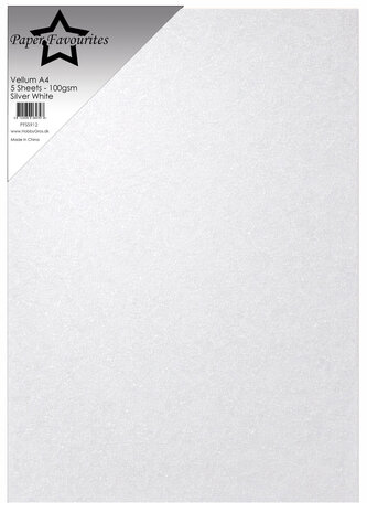 Paper Favourites Vellum A4 Silver White 100g (5pcs) (PFSS912)