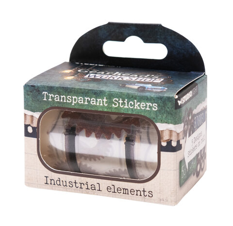 Studio Light Gearhead's Workshop Transparent Stickers Industial Elements (SL-GW-STIC73)
