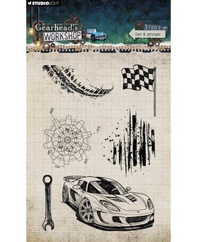Studio Light Gearhead's Workshop Clear Stamps Car & Grunge (SL-GW-STAMP945)