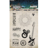 Studio Light Gearhead's Workshop Clear Stamps Gears & Guitar (SL-GW-STAMP944)