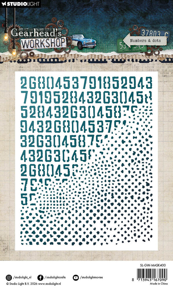 Studio Light Gearhead's Workshop Mask Number & Dots (SL-GW-MASK400)