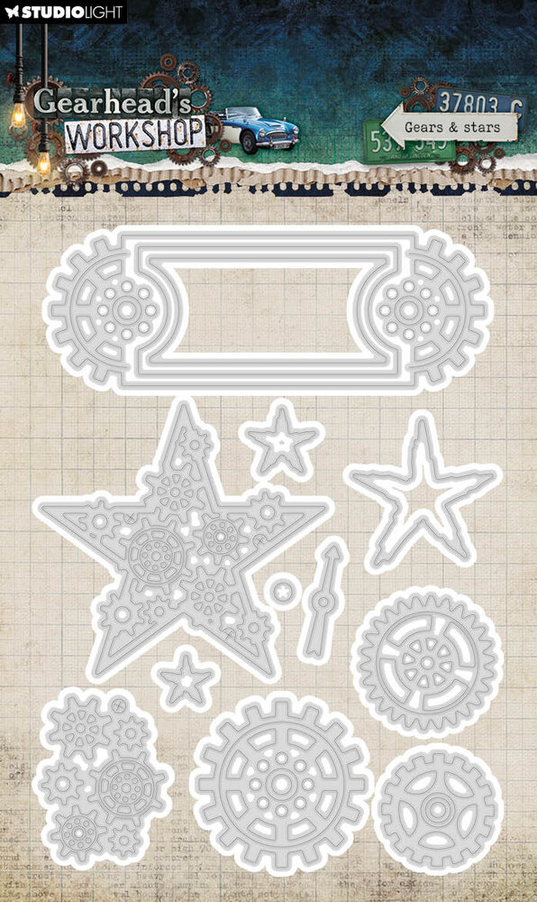 Studio Light Gearhead's Workshop Cutting Dies Gears & Stars (SL-GW-CD1106)