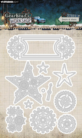 Studio Light Gearhead's Workshop Cutting Dies Gears & Stars (SL-GW-CD1106)