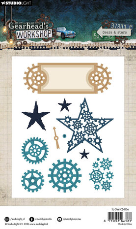 Studio Light Gearhead's Workshop Cutting Dies Gears & Stars (SL-GW-CD1106)
