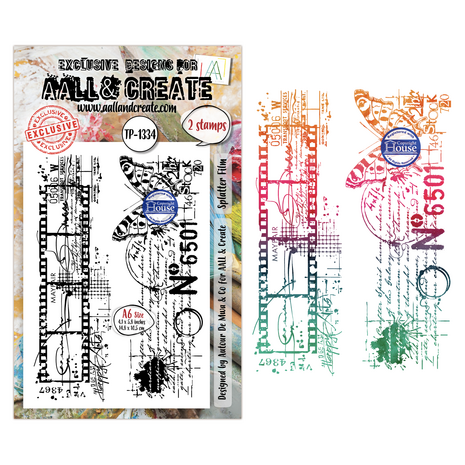 Aall and Create Through the Lens A6 Stamp Sets Splatter Film by Autour de Mwa & Co (AALL-TP-1334)