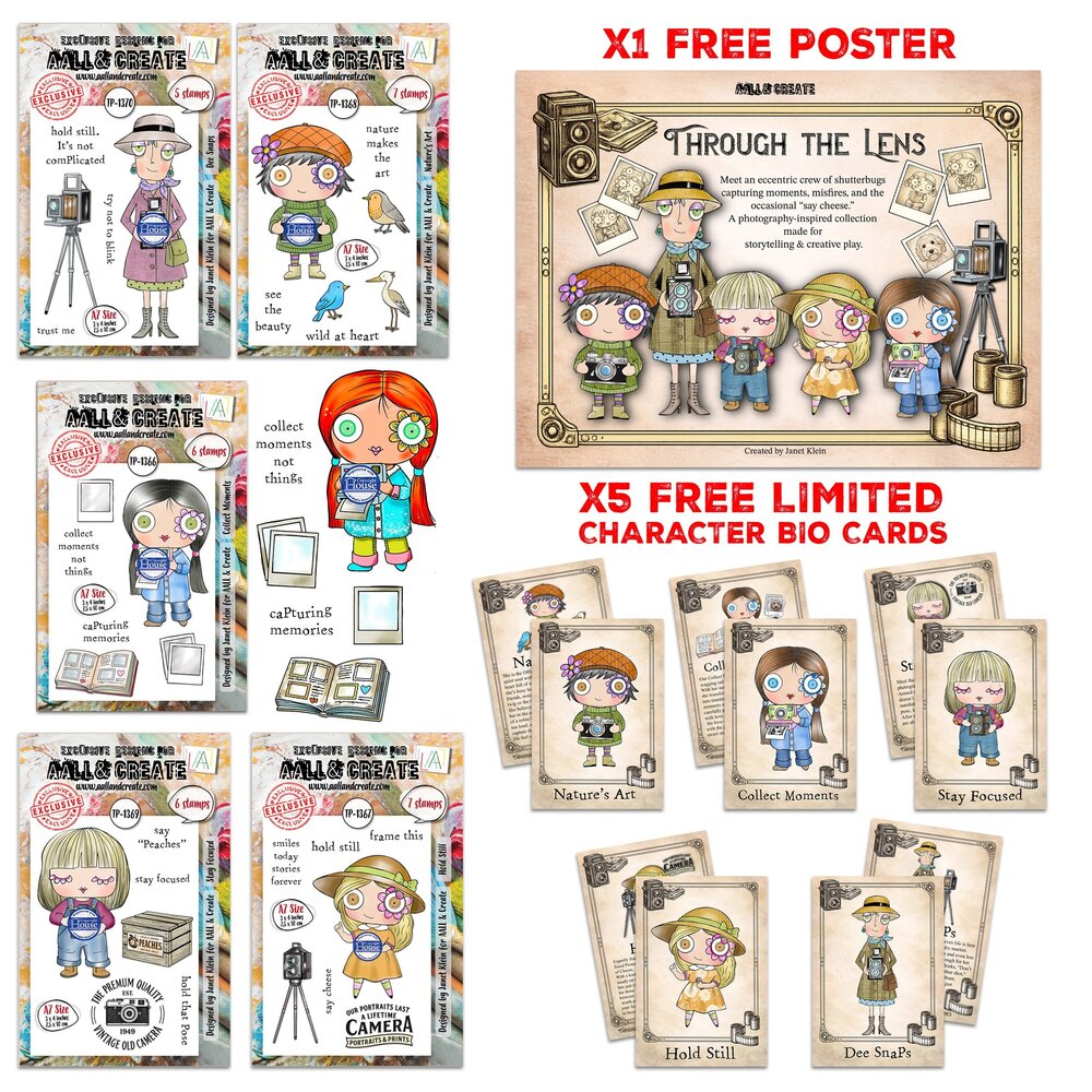 Aall and Create Through the Lens A5 Stamp Bundle by Janet Klein (AALL-PCK-JK001)