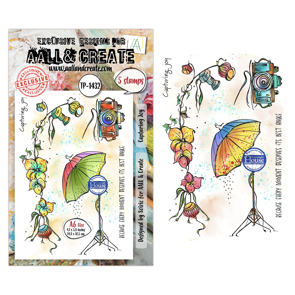 Aall and Create Through the Lens A6 Stamp Sets Capturing Joy by Soizic (AALL-TP-1432)