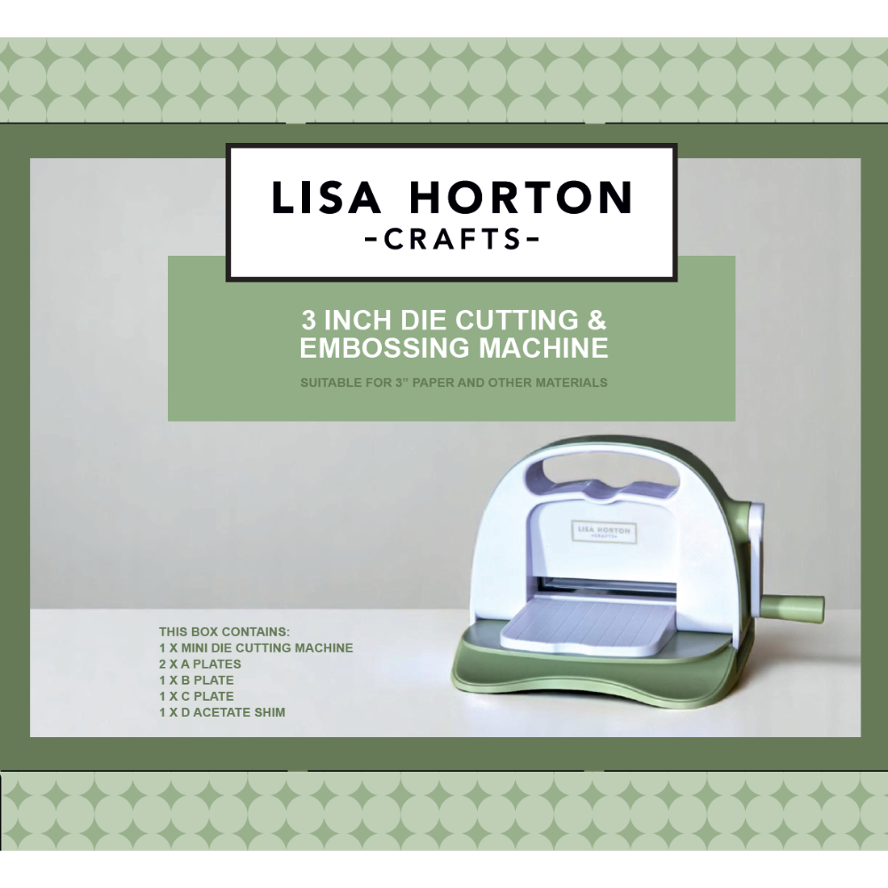 Lisa Horton Crafts 3 Inch Die Cutting & Embossing Machine + Plates (LHCT072)