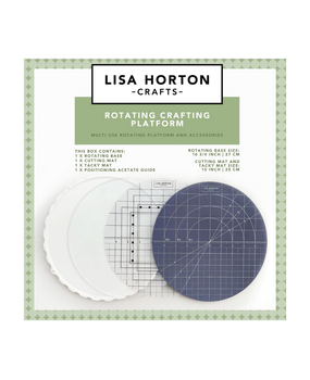 Lisa Horton Crafts Rotating Crafting Platform with Interchangeable Cutting Mat and Tacky Mat (LHCT073)