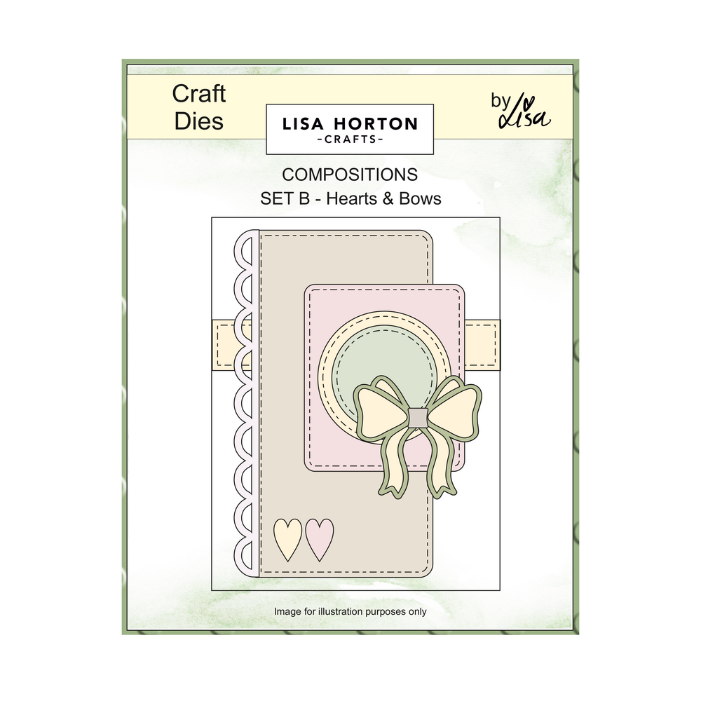 Lisa Horton Crafts Composition Layout Dies Set B Hearts and Bows (LHCCD315)