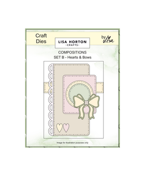 Lisa Horton Crafts Composition Layout Dies Set B Hearts and Bows (LHCCD315)