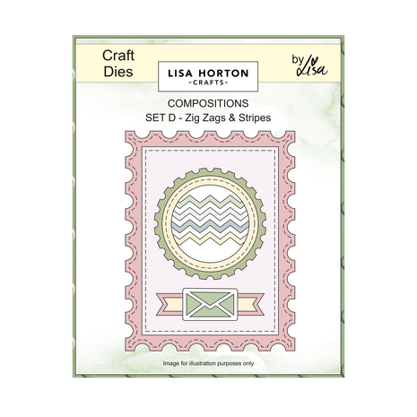 Lisa Horton Crafts Composition Layout Dies Set D Zig Zags and Stripes (LHCCD317)