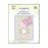 Lisa Horton Crafts Composition Layout Dies Set E Butterfly Banners (LHCCD318)