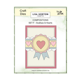 Lisa Horton Crafts Composition Layout Dies Set F Scallops and Hearts (LHCCD319)