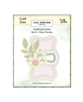 Lisa Horton Crafts Composition Layout Dies Set H Wavy Frames (LHCCD347)