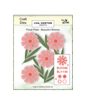 Lisa Horton Crafts Craft Dies Floral Plate Beautiful Blooms (LHCCD340)