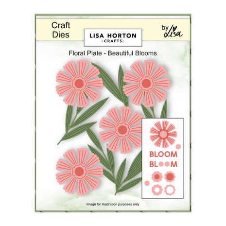 Lisa Horton Crafts Craft Dies Floral Plate Beautiful Blooms (LHCCD340)