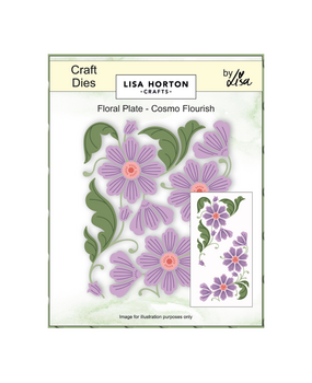 Lisa Horton Crafts Craft Dies Floral Plate Cosmo Flourish (LHCCD339)