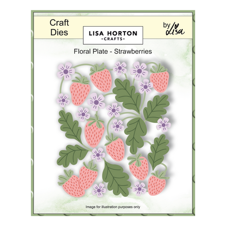Lisa Horton Crafts Craft Dies Floral Plate Strawberries (LHCCD336)