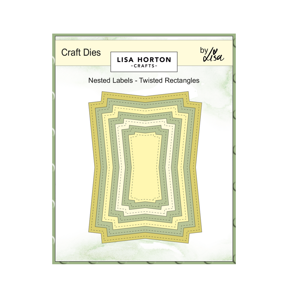 Lisa Horton Crafts Craft Dies Nested Labels Twisted Rectangles (LHCCD292)
