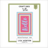 Lisa Horton Crafts Craft Dies Stitched Rectangle Hello (LHCCD276)