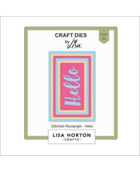 Lisa Horton Crafts Craft Dies Stitched Rectangle Hello (LHCCD276)