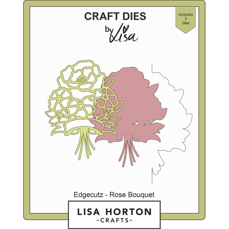Lisa Horton Crafts Edgecutz Die Set Rose Bouquet (LHCCD237)